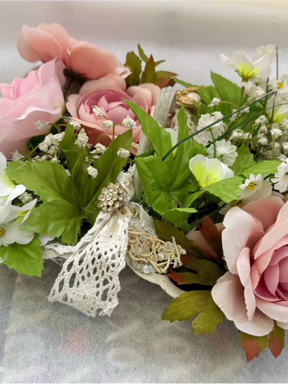 Pink Artificial Rose Floral Arrangement by René